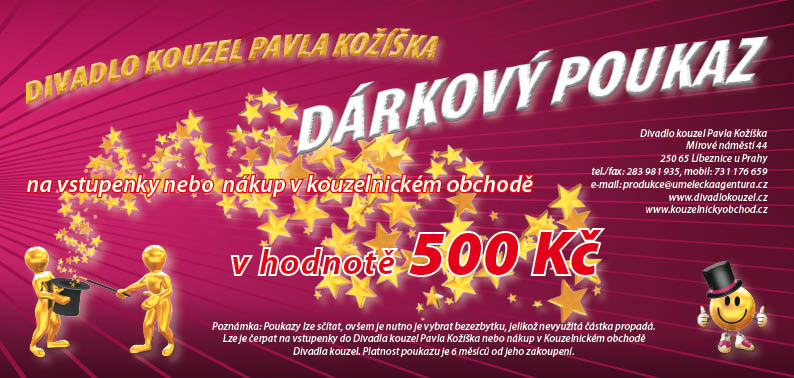 Dárkový poukaz v hodnotě 500 Kč