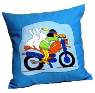 Dětský polštář - Bob a Bobek na motorce
