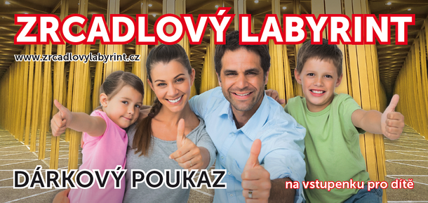 Dárkový poukaz pro dítě do Zrcadlového labyrintu - tištěný