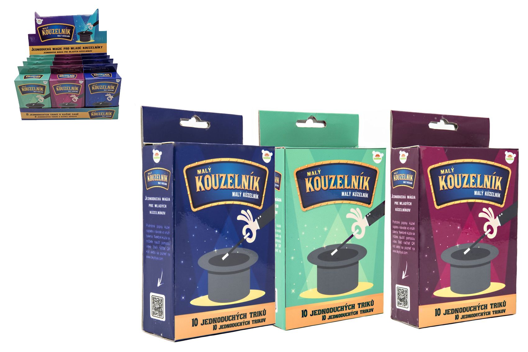 Malý kouzelník - 10 kouzel červená sada "C"